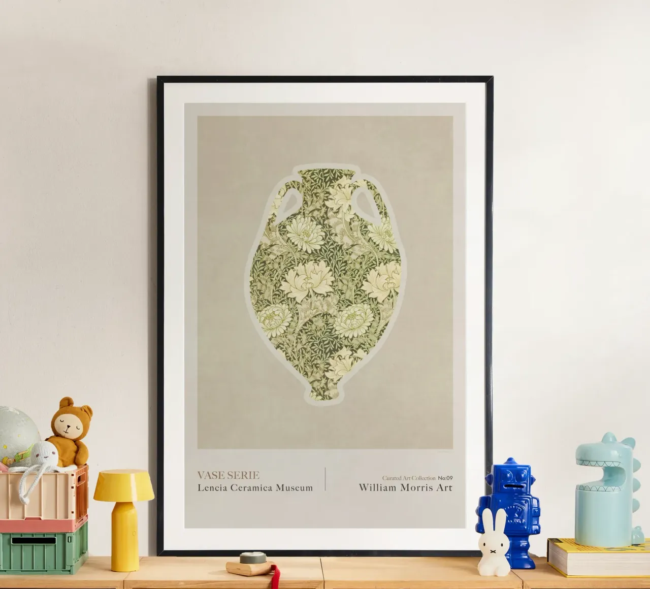 Emel Tunaboylu - William Morris - Vaso greco 10 poster con telaio in legno da The Artcircle