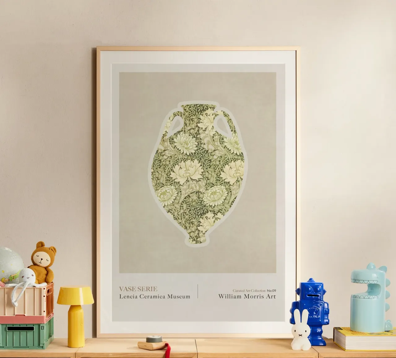 Emel Tunaboylu - William Morris - Vaso greco 10 poster con telaio in legno da The Artcircle