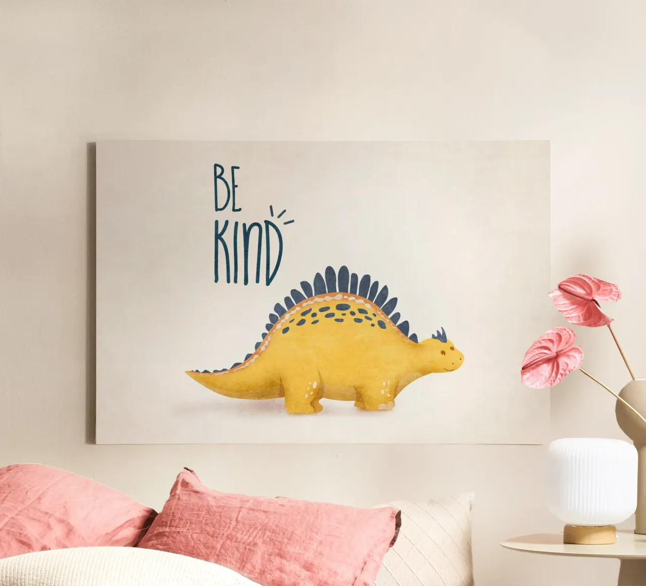 Emel Tunaboylu - Dino - Sii gentile tela con Cornice a cassetta da The Artcircle