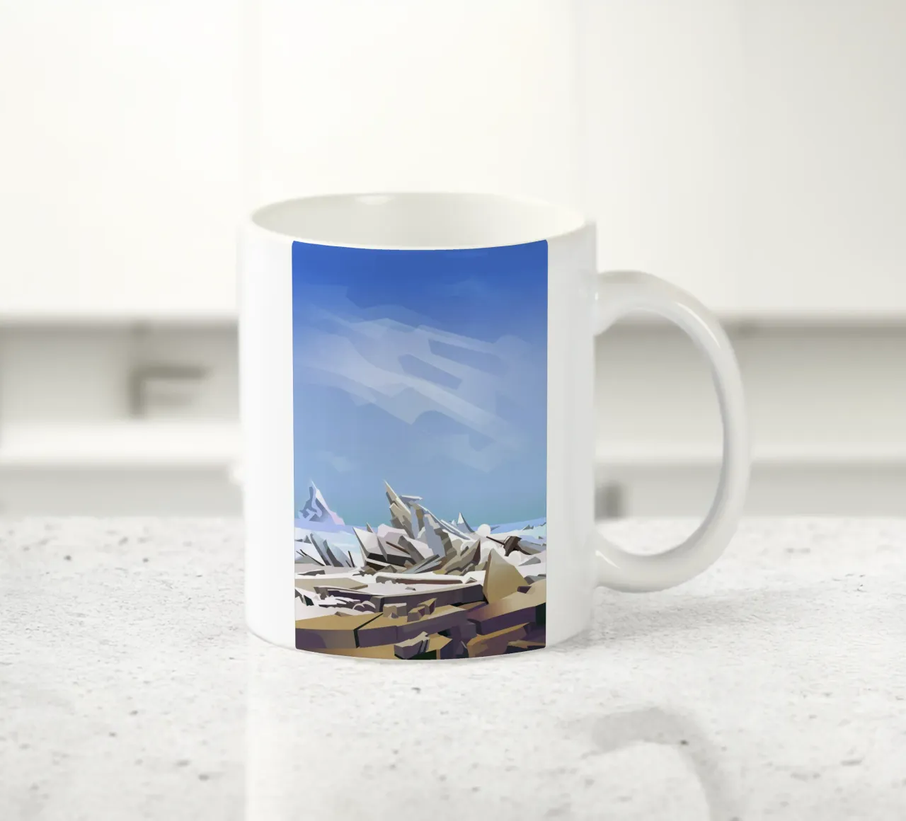 L'Oceano Artico dopo Caspar David Friedrich tazza in ceramica da ThorBrush
