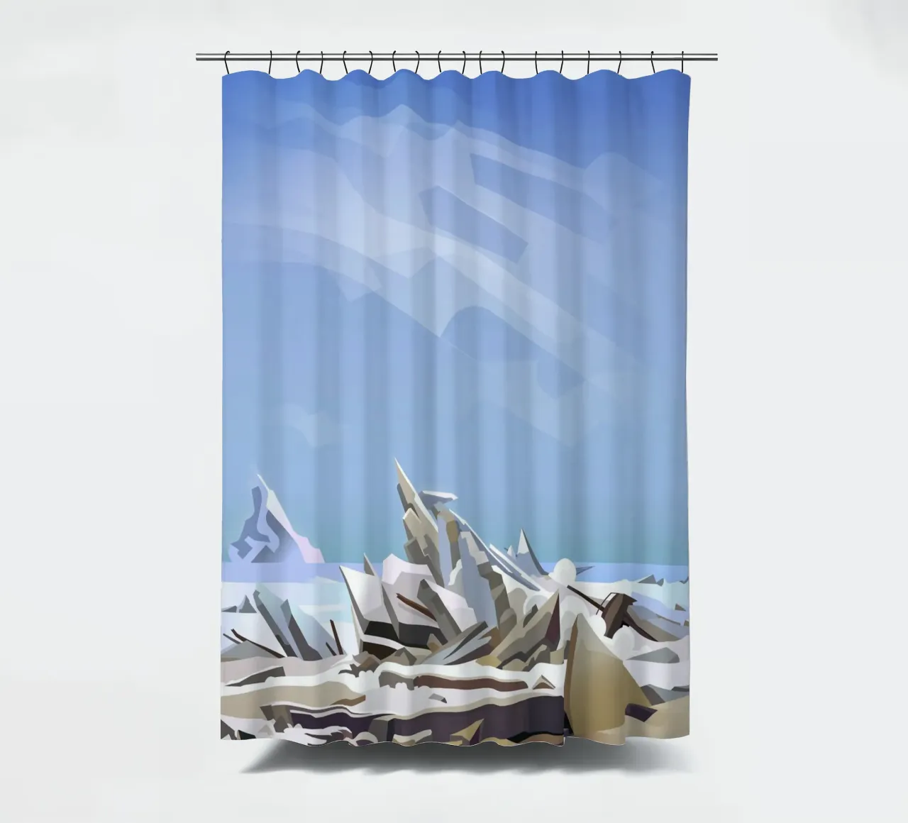 Das Eismeer nach Caspar David Friedrich Duschvorhang von ThorBrush