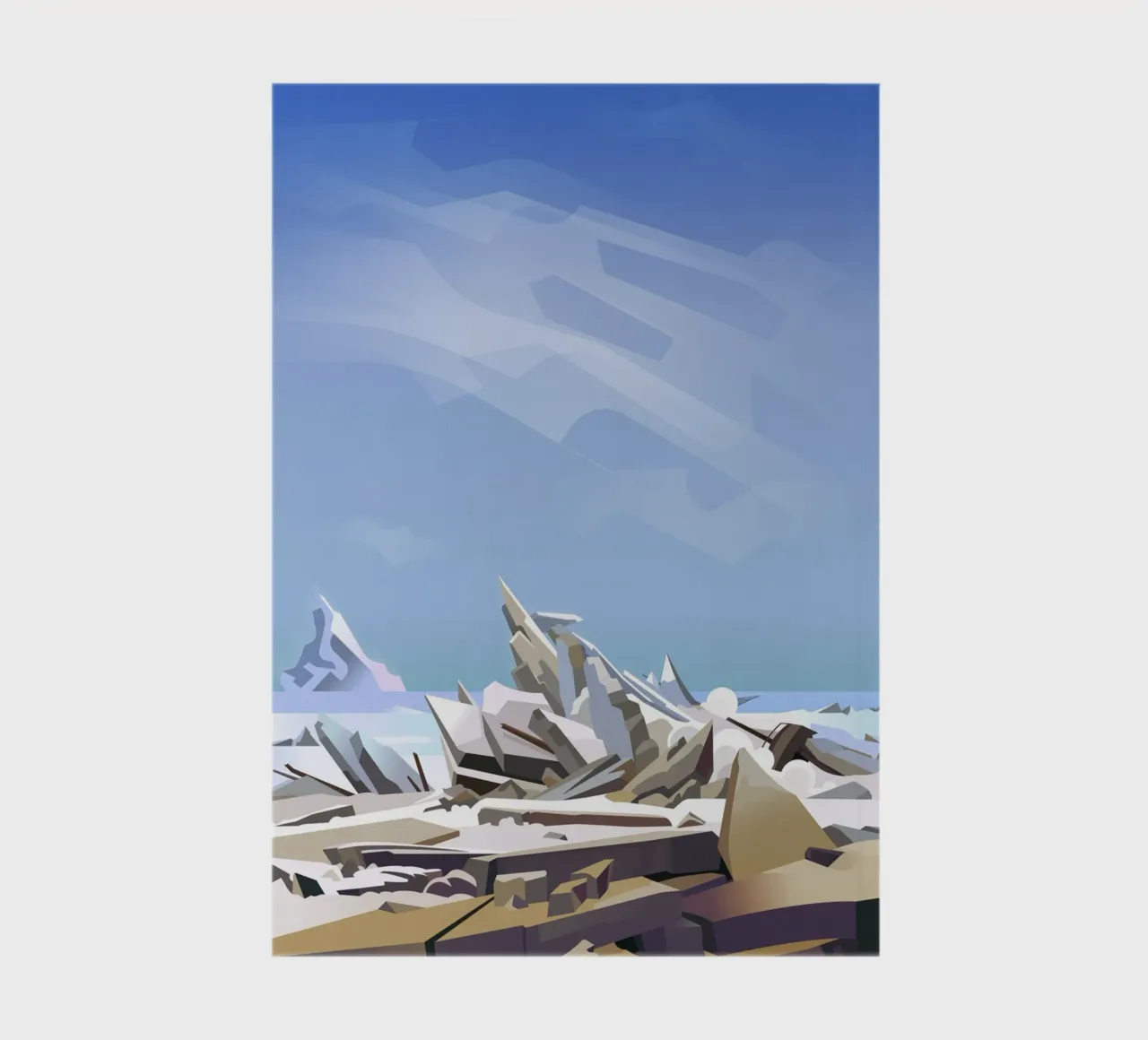 The Arctic Ocean after Caspar David Friedrich notebook by ThorBrush