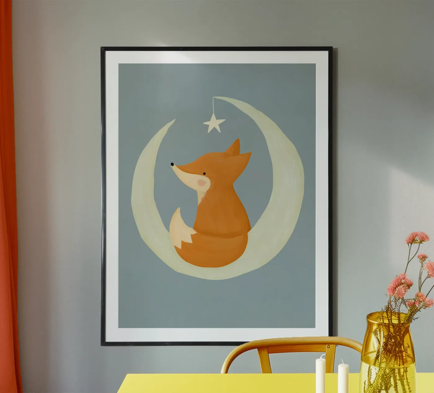 Moon Fox Poster von Kiki