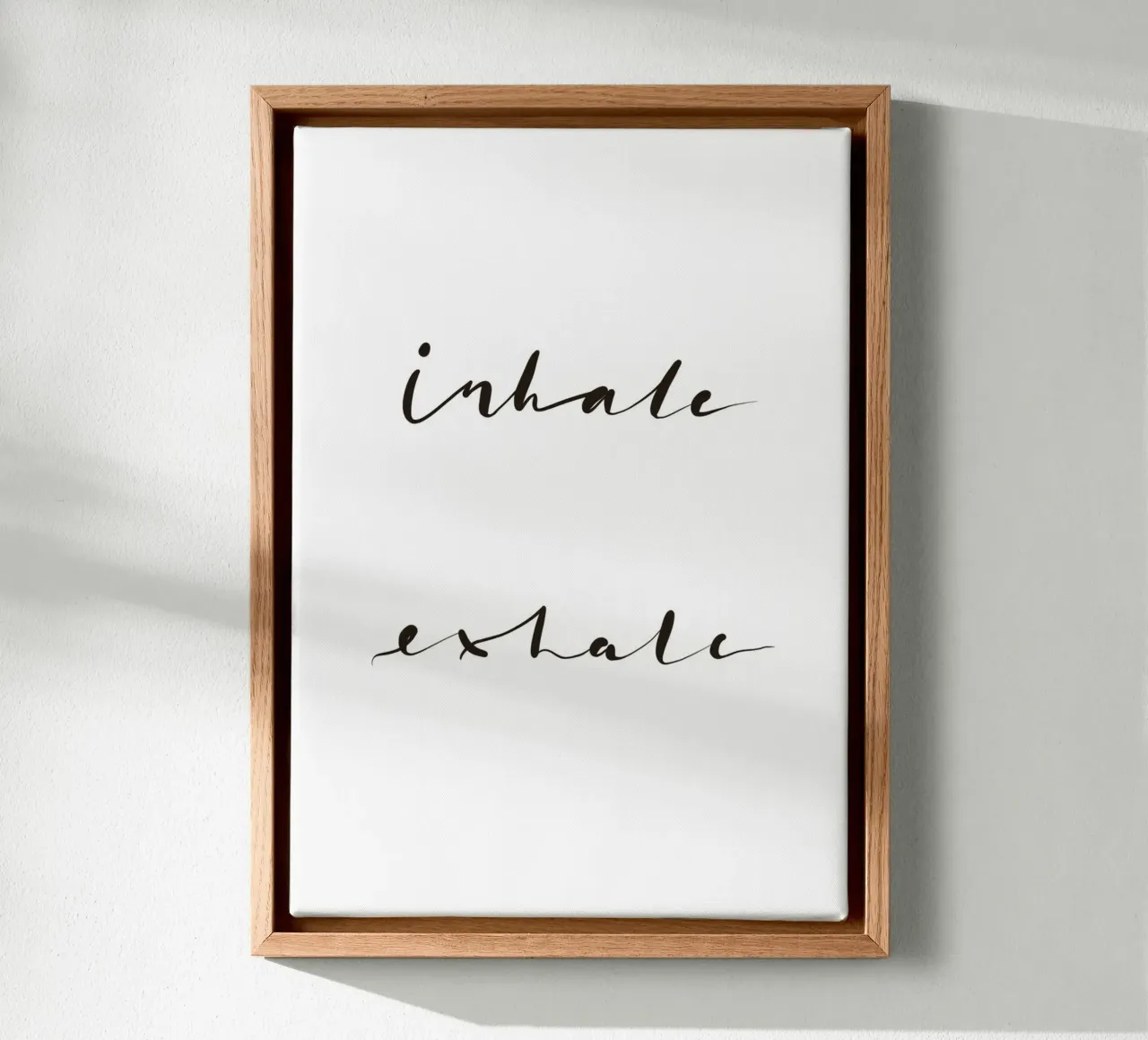 inhale – exhale tela con Cornice a cassetta da julianas.letterei