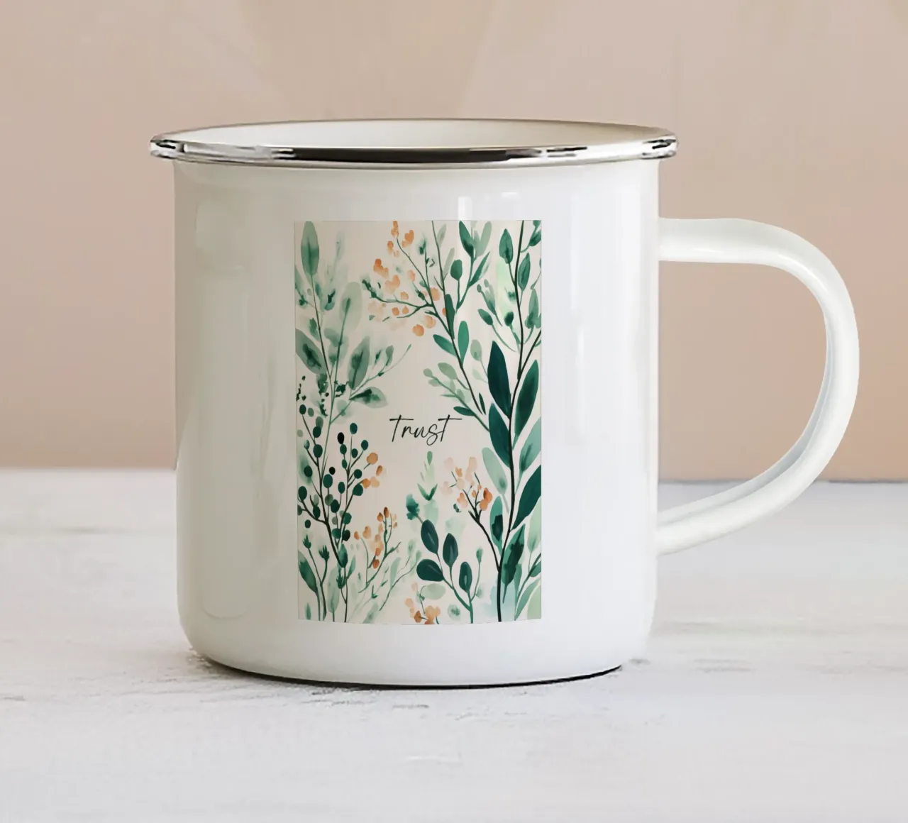 Trust tazza in smalto da treechild