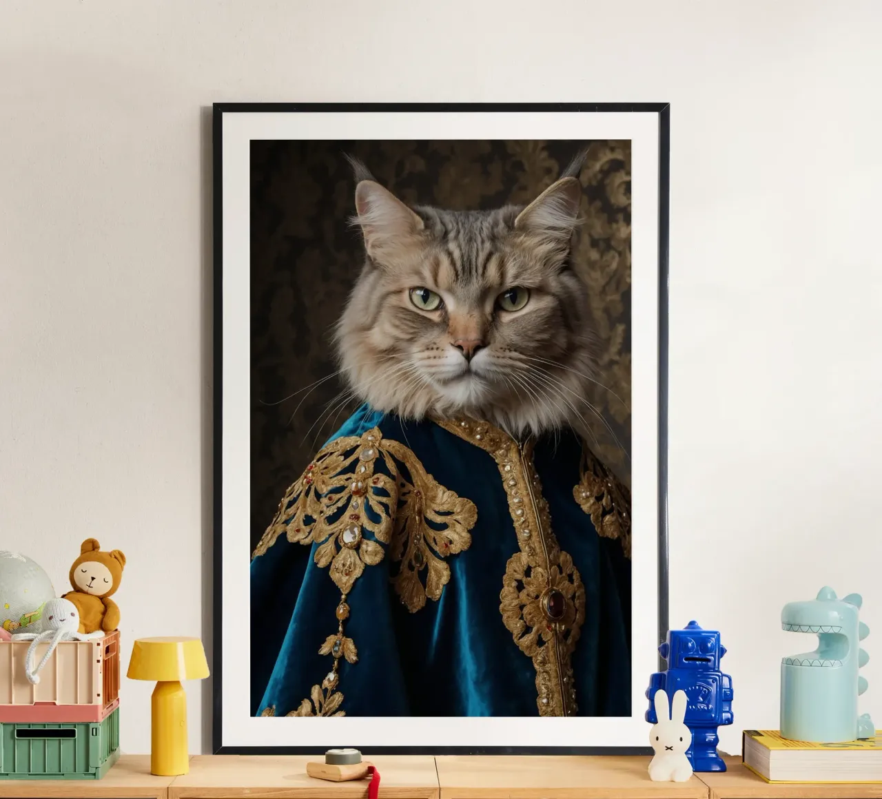 Sir Whiskerfield: Il nobile felino carta hahnemühle da Beasts of Nobility