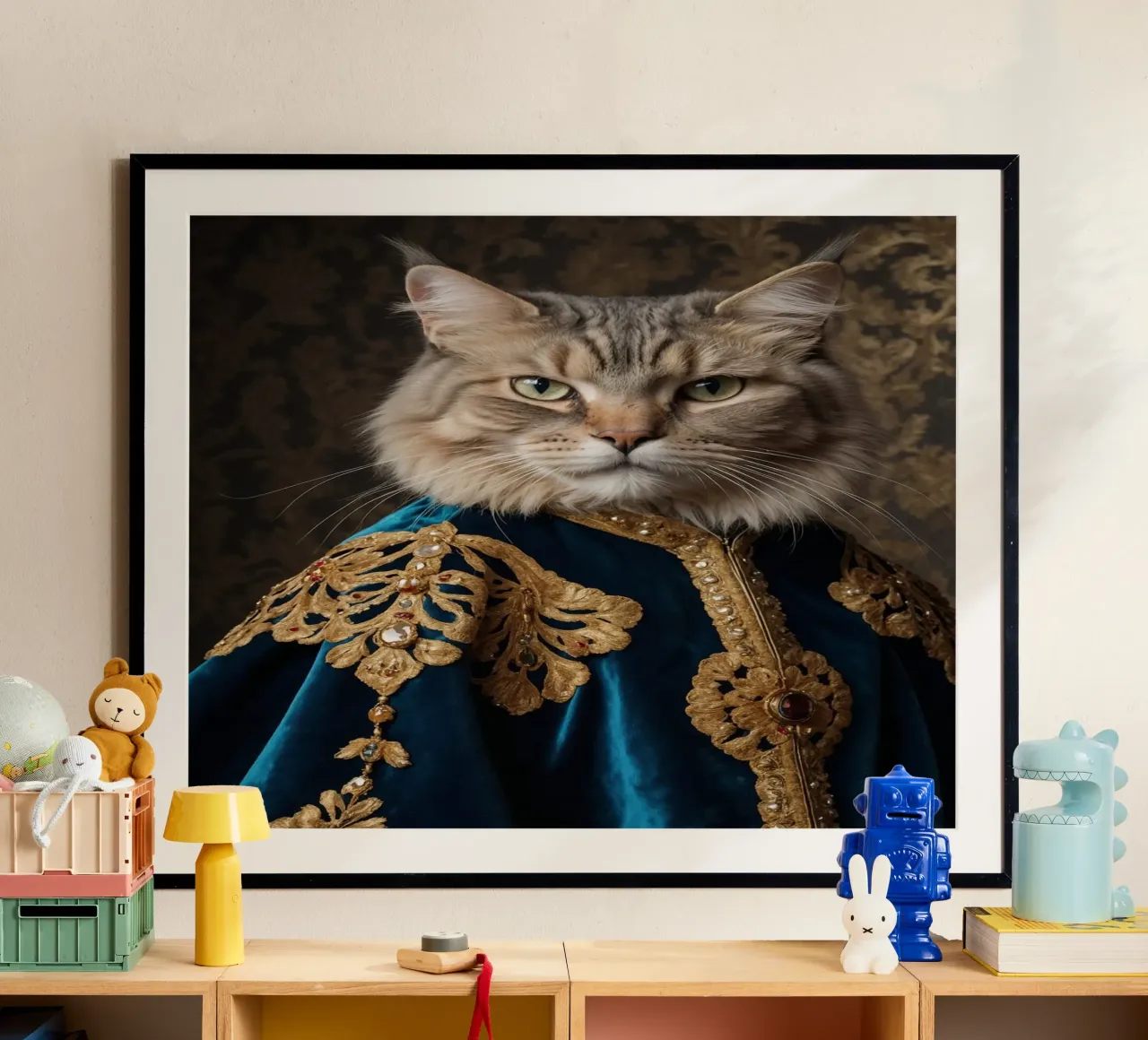 Sir Whiskerfield: Il nobile felino carta hahnemühle da Beasts of Nobility