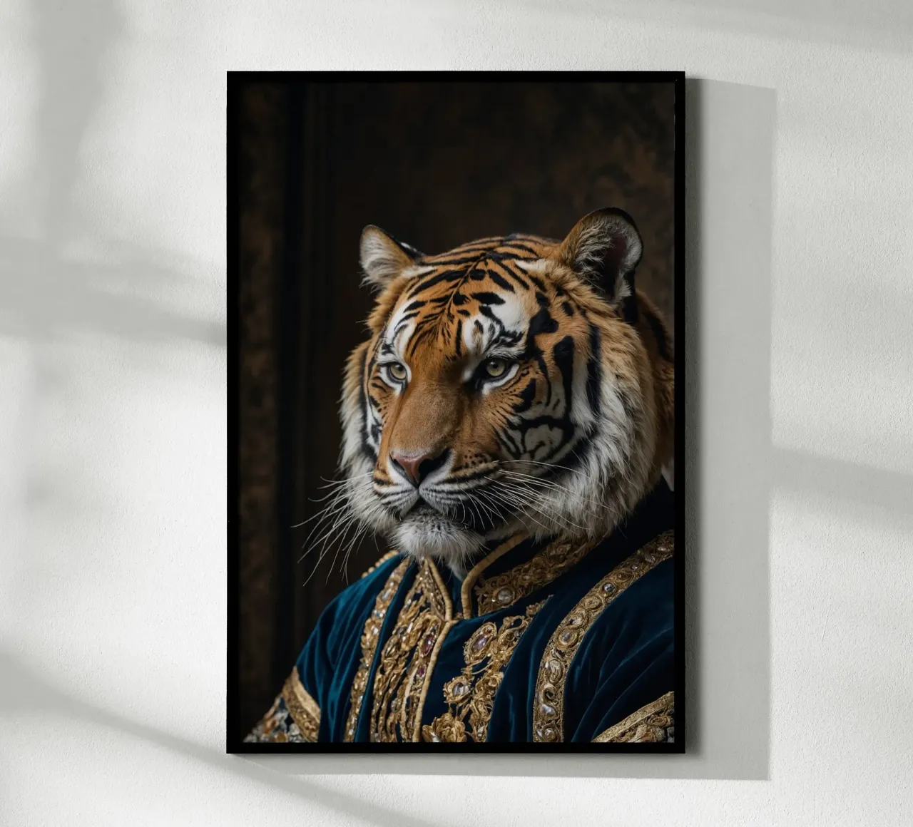Maharaja Bengala: il sovrano a righe poster con telaio in legno da Beasts of Nobility