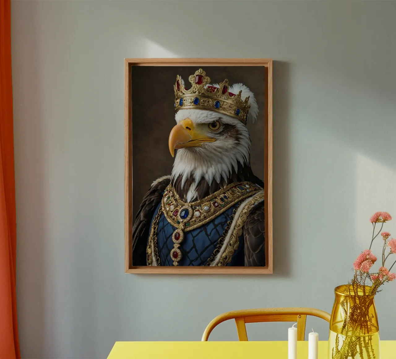 L'imperatore Aquilino: Il Nobile Sovrano tela con Cornice a cassetta da Beasts of Nobility