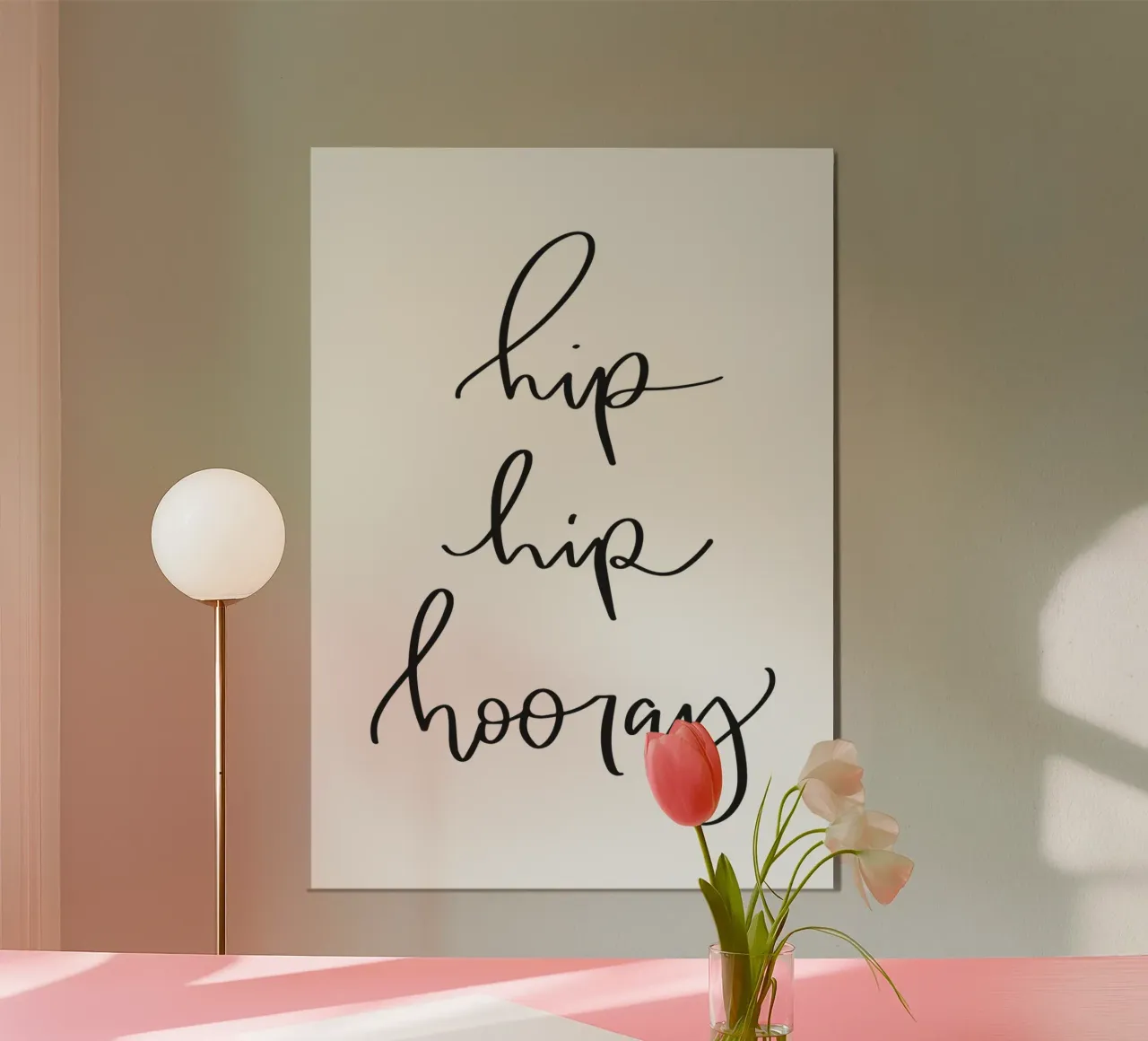hip hip hooray poster with plastic frame by julianas.letterei