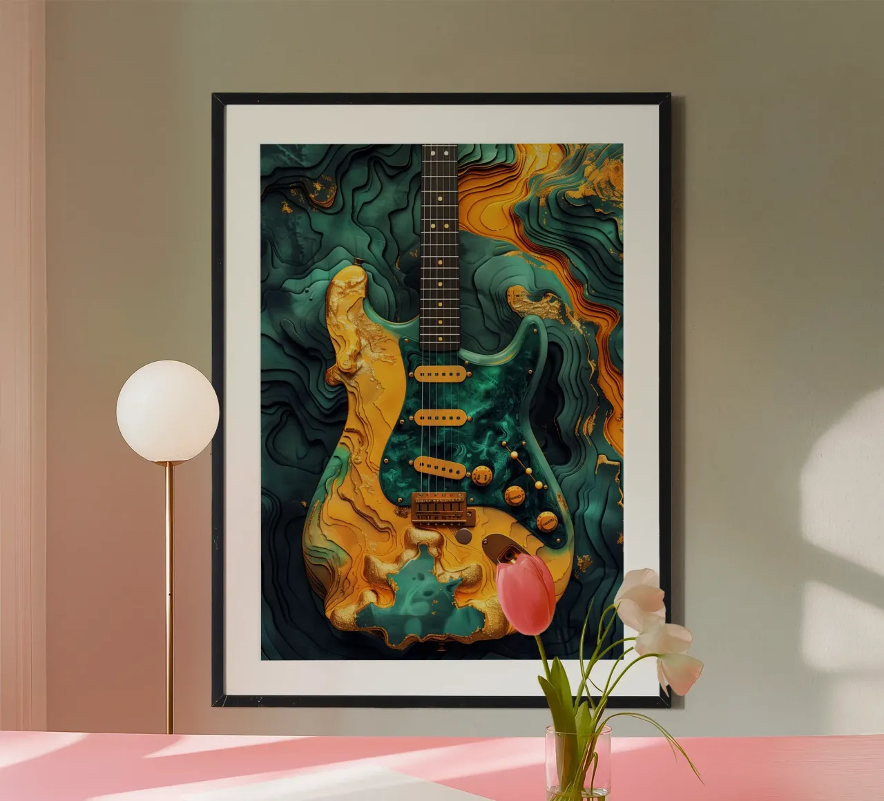 Basso elettrico arte musicale poster da Justyna Jaszke JBJart