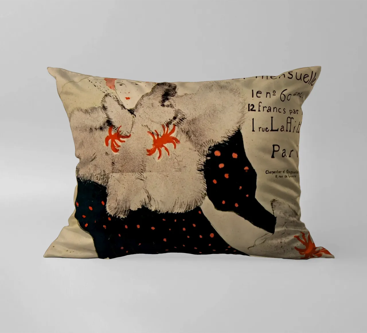 Henri de Toulouse-Lautrec - La Revue Blanche La recensione bianca cuscino da Timeless Artworks