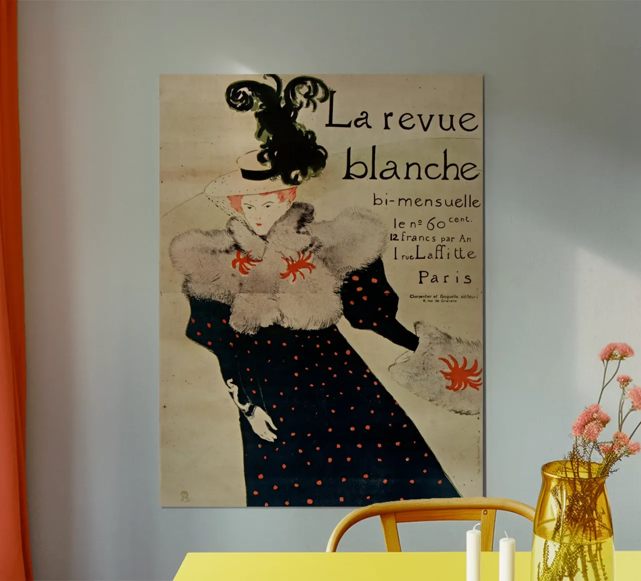 Henri de Toulouse-Lautrec - La Revue Blanche La recensione bianca poster con telaio in legno da Timeless Artworks