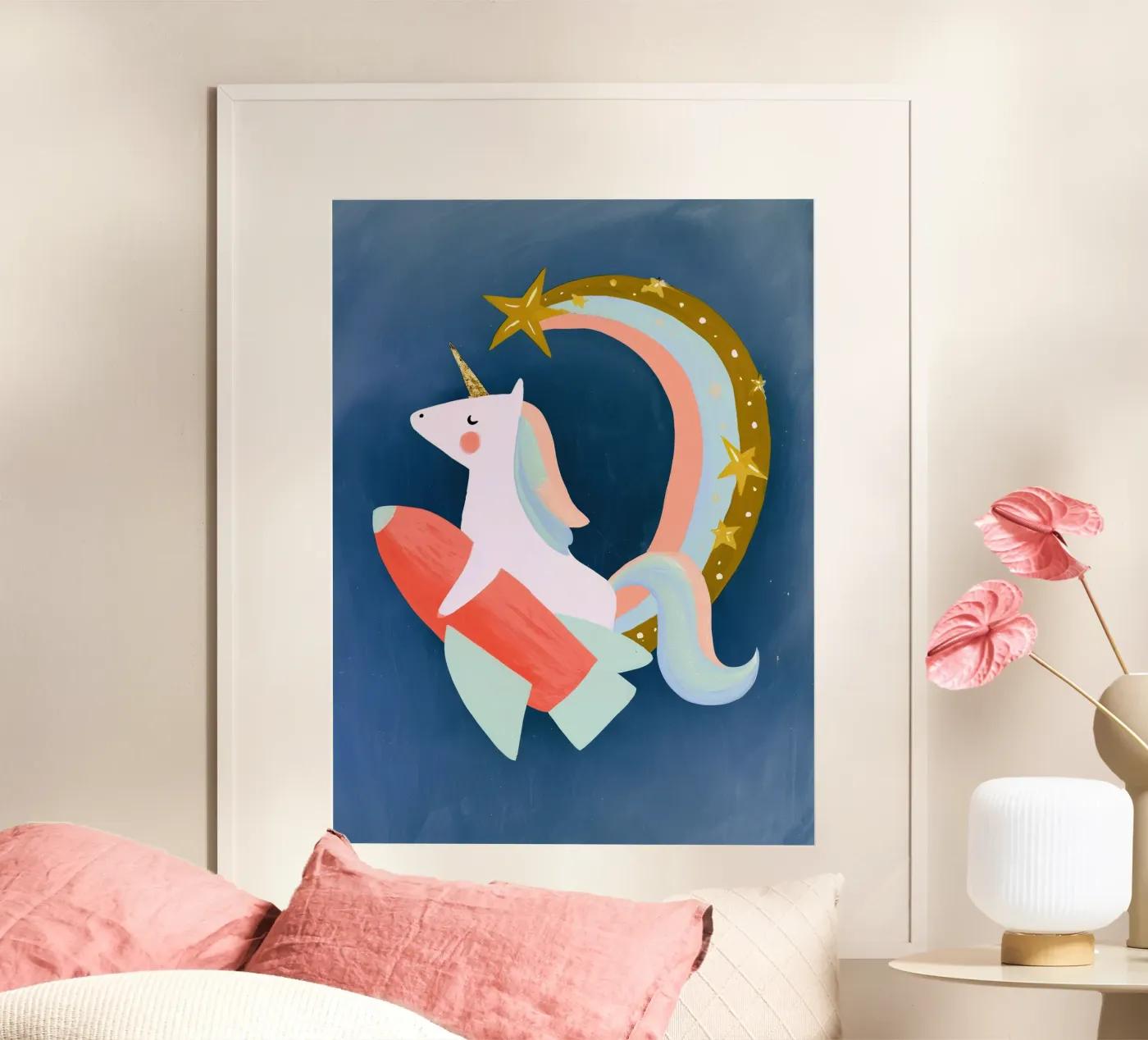 Rainbow Rocket Unicorn poster da Lilo