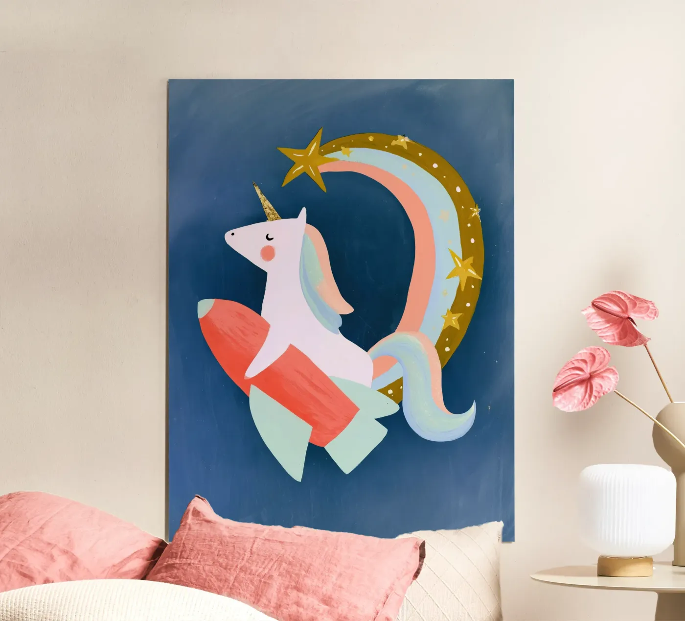 Rainbow Rocket Unicorn poster da Lilo