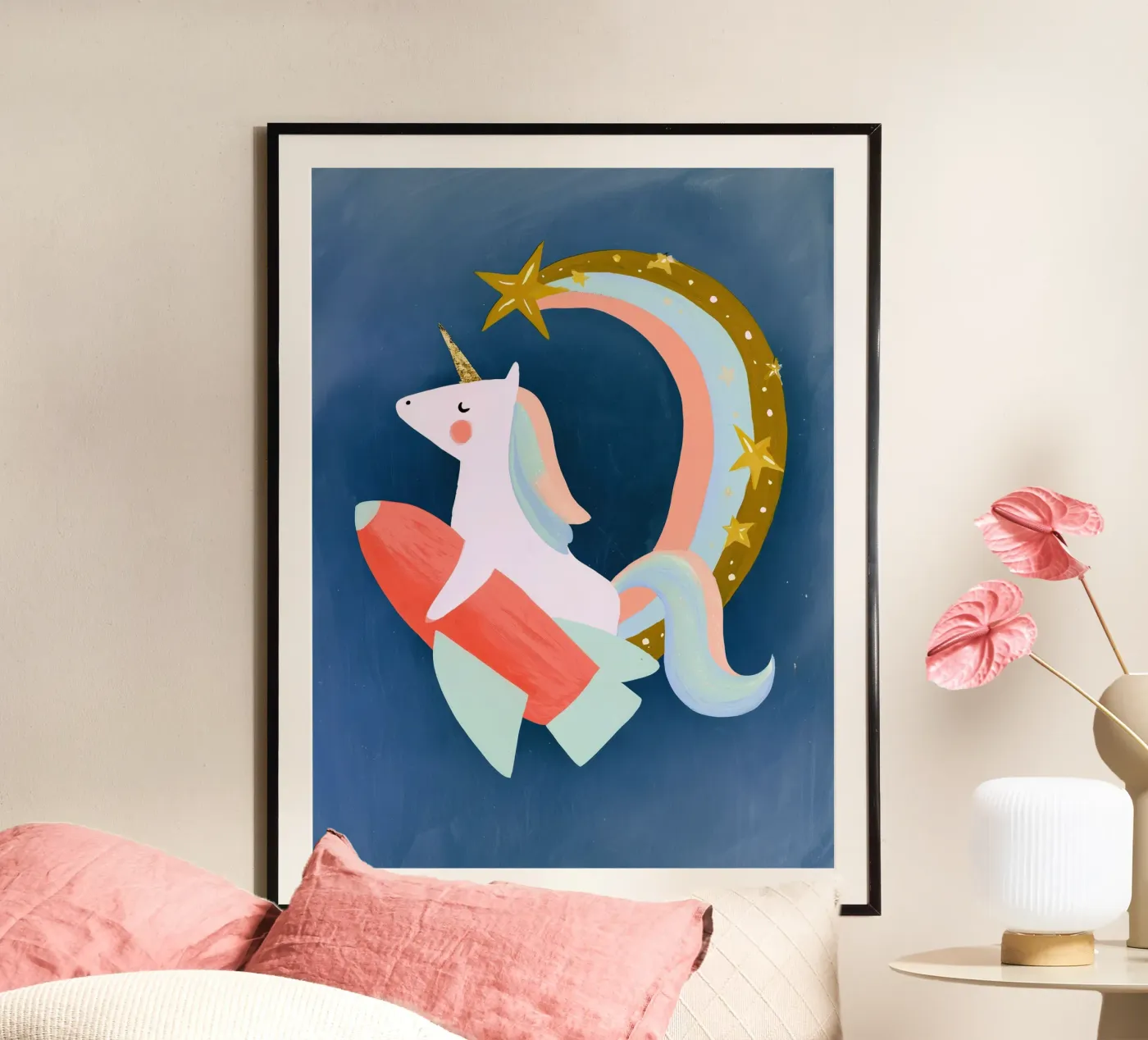 Rainbow Rocket Unicorn poster da Lilo