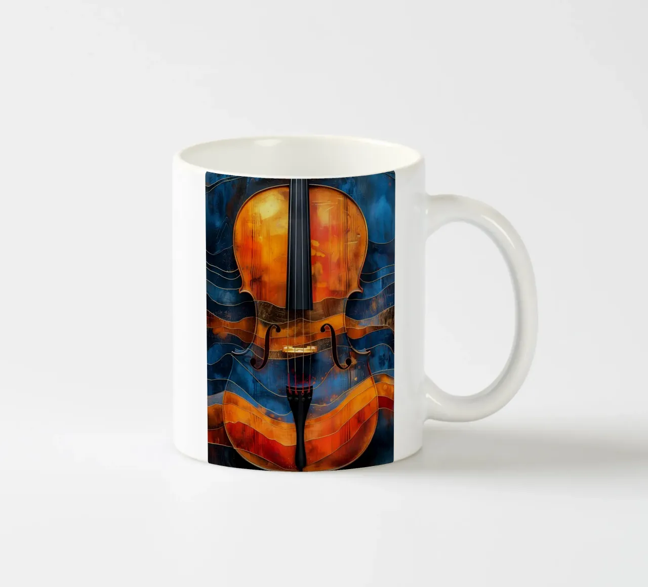 Musik Kunst Geige Keramik Tasse von Justyna Jaszke JBJart