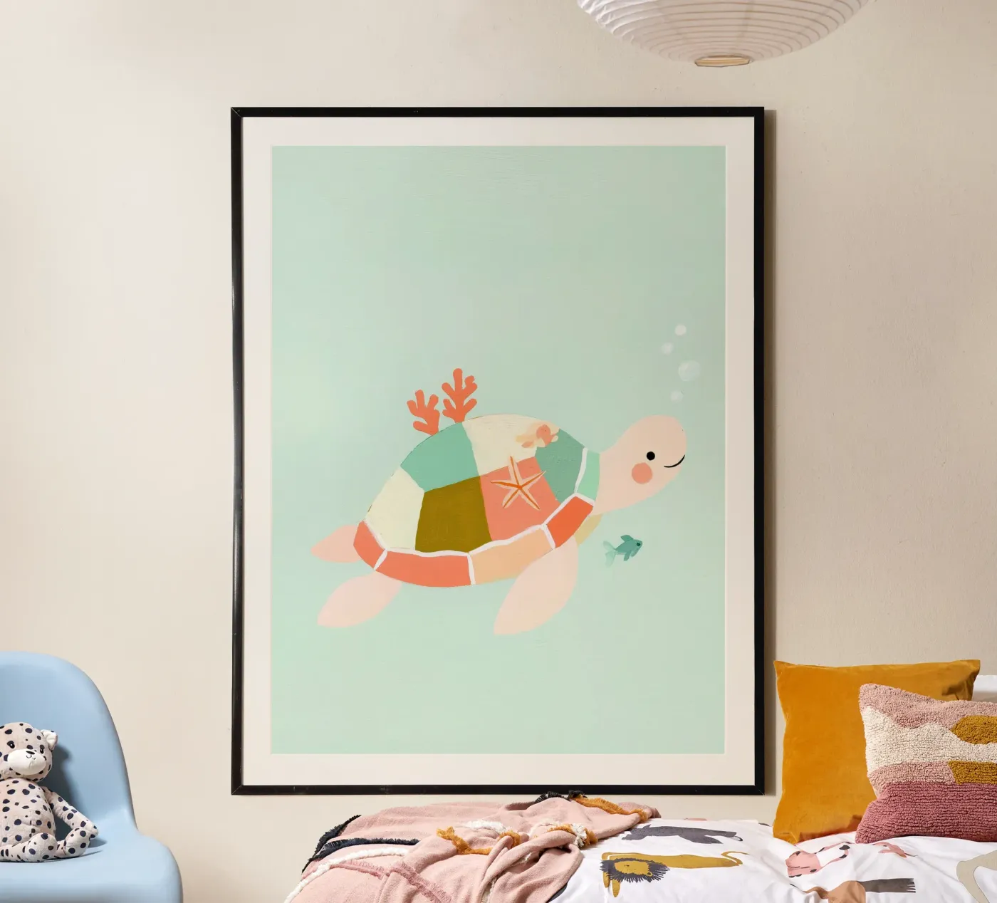 Patchwork Sea Turtle Poster von Kiki