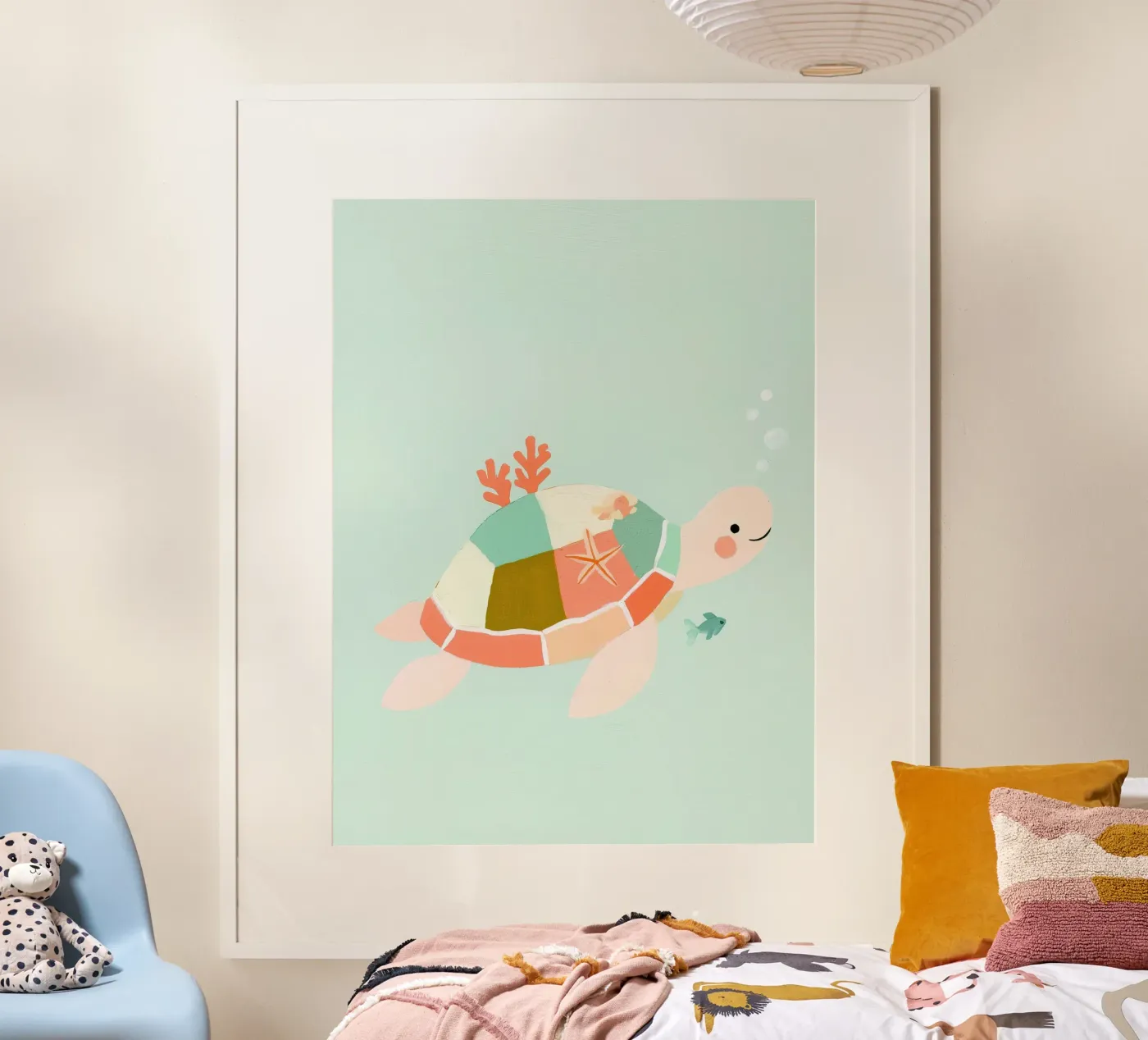 Patchwork Sea Turtle Poster von Kiki