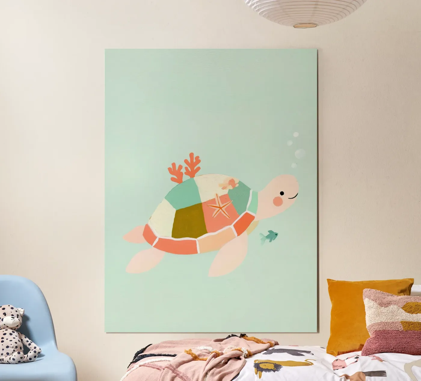 Patchwork Sea Turtle Poster von Kiki