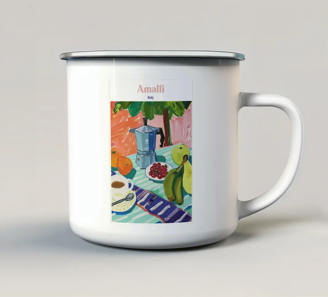 Boho Poster Club 2 Amalfi tazza in smalto da Boho Print Collection