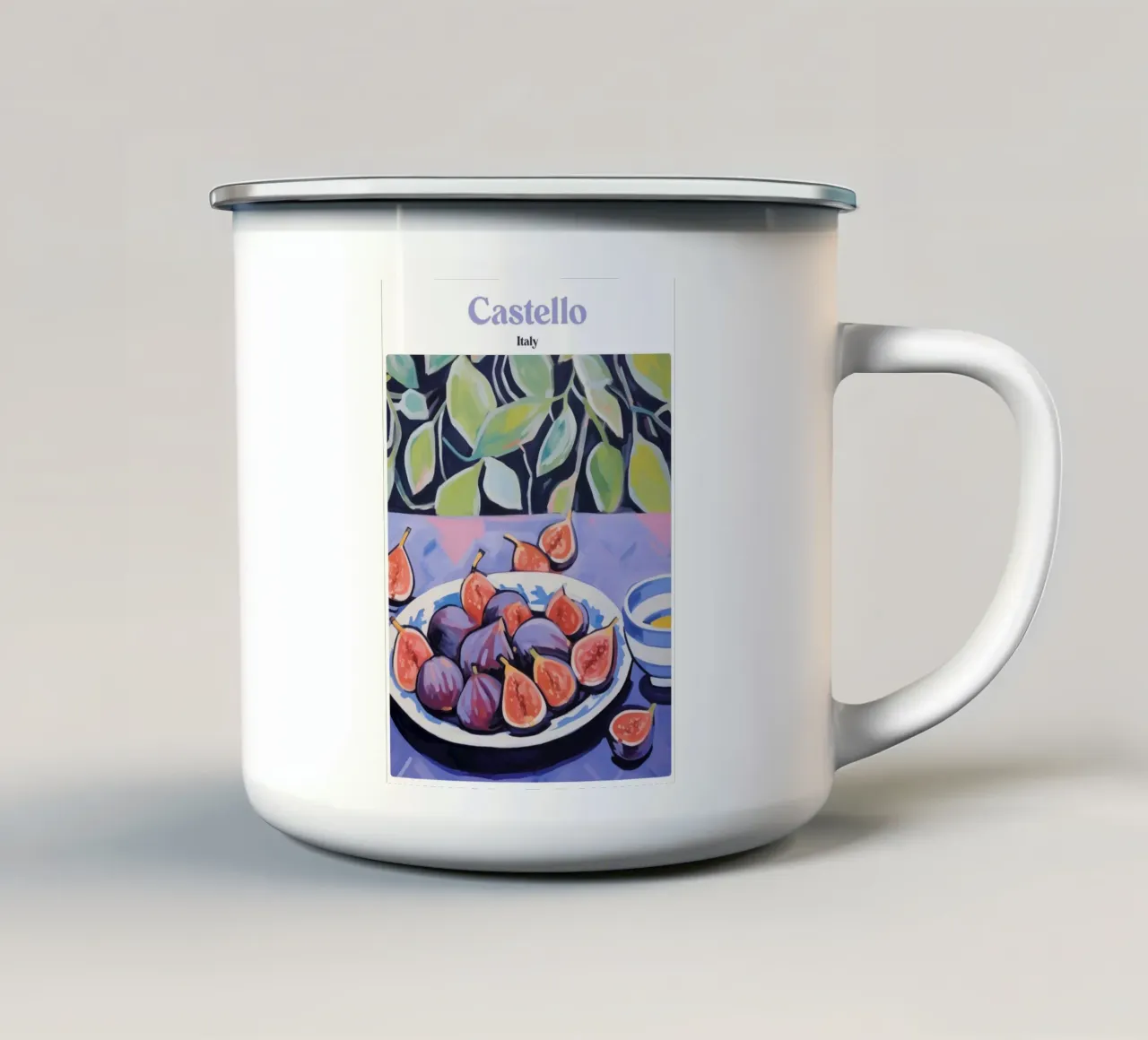 Boho Poster Club 2 Castello tazza in smalto da Boho Print Collection