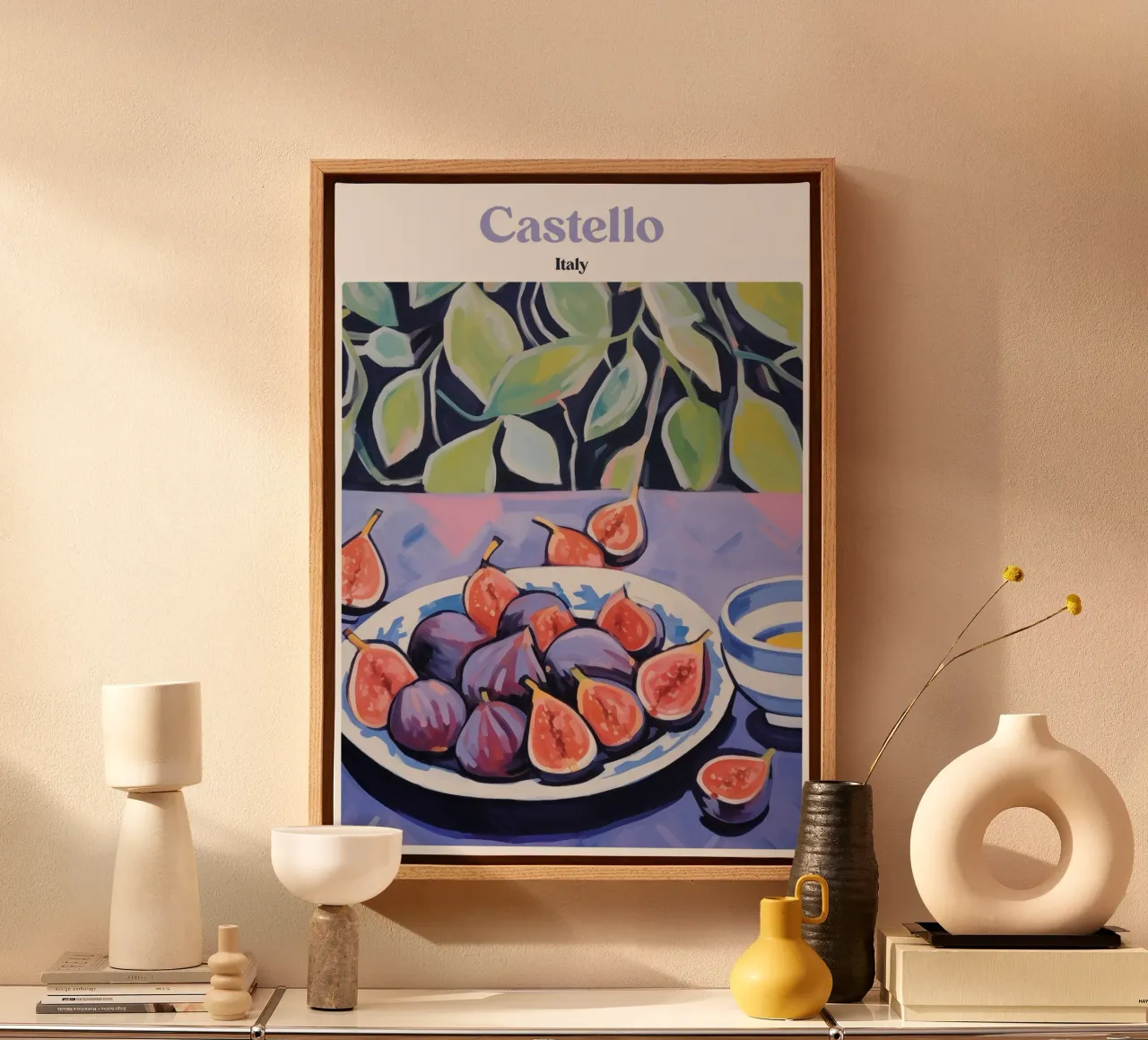 Boho Poster Club 2 Castello tela con Cornice a cassetta da Boho Print Collection
