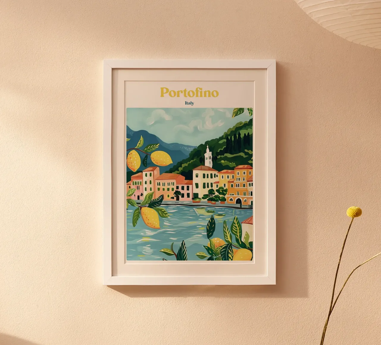 Boho Poster Club 2 Portofino poster con telaio in plastica da Boho Print Collection