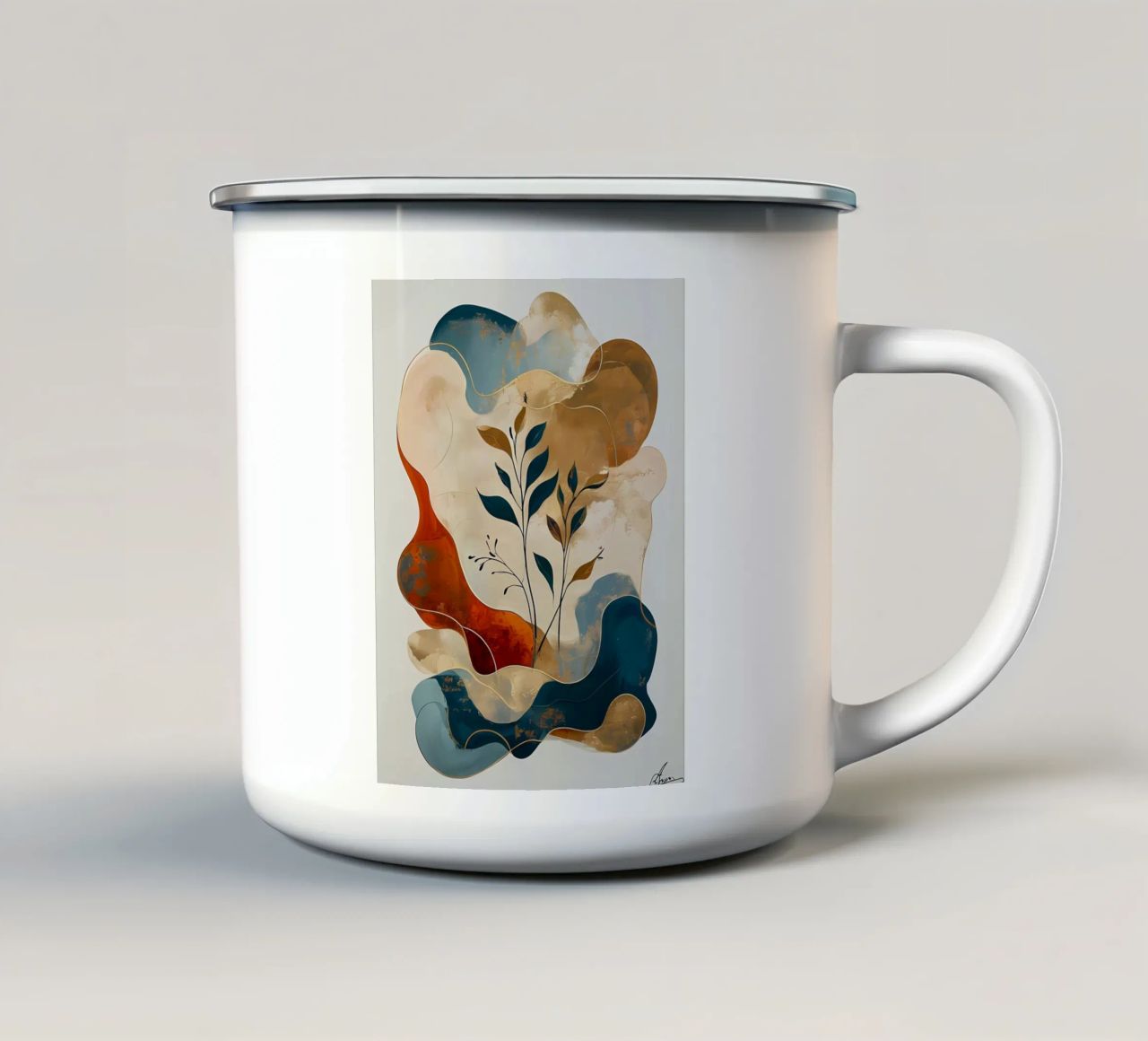 Paesaggio onirico intrecciato tazza in smalto da Artistic-shop