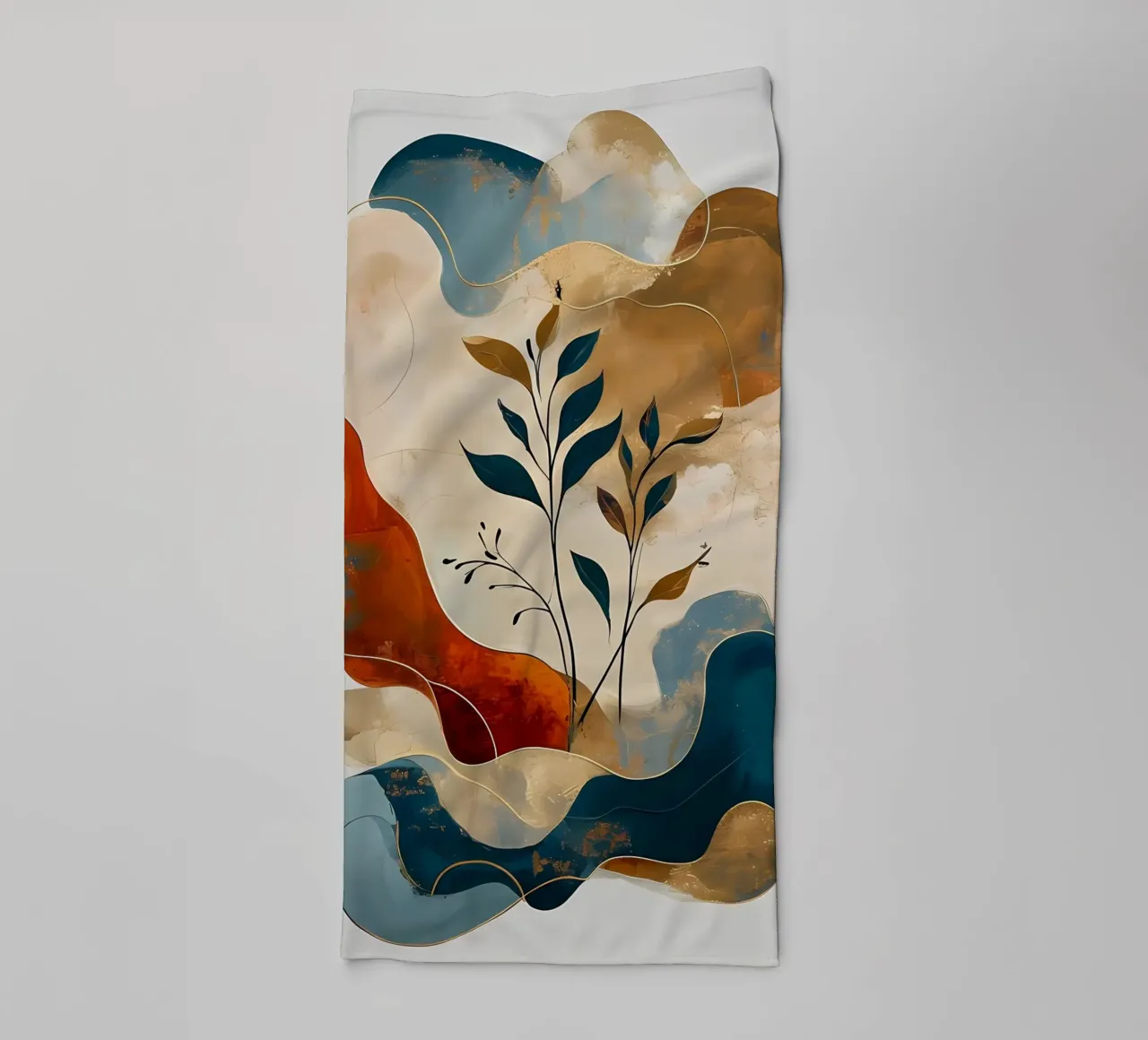 Paesaggio onirico intrecciato asciugamano da bagno da Artistic-shop