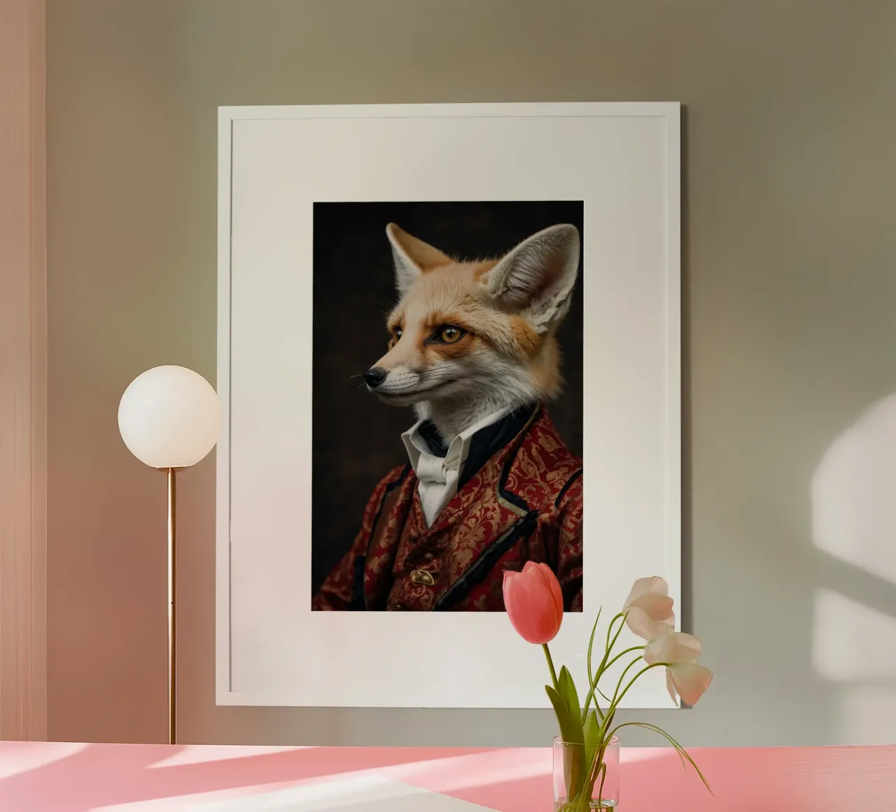 Graf Reynard: Der schlaue Fuchs Poster mit Aluminium Rahmen von Beasts of Nobility
