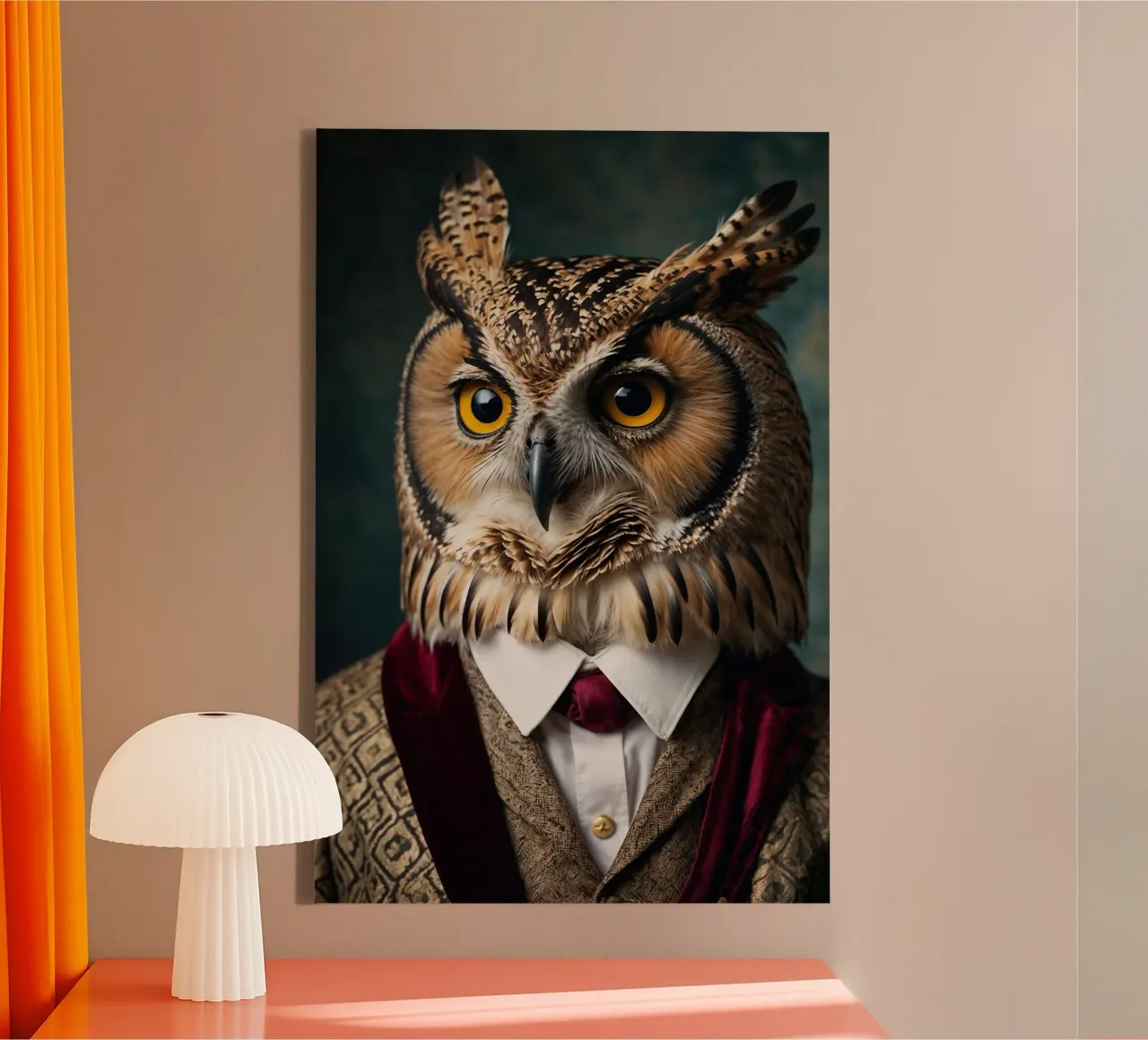 Sir Owlington: The Wise Watcher canvas by Beasts of Nobility