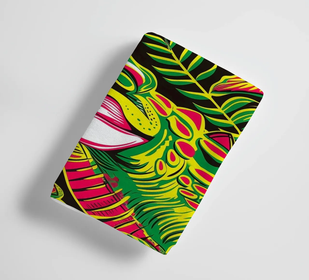 Psychedelic crocodile pattern in the style of the 60s towel by Autofocus