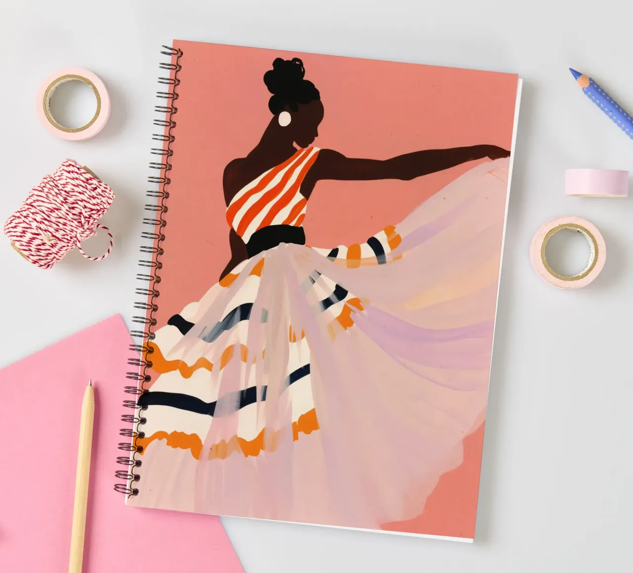 Dancing Amita spiral notebook by treechild