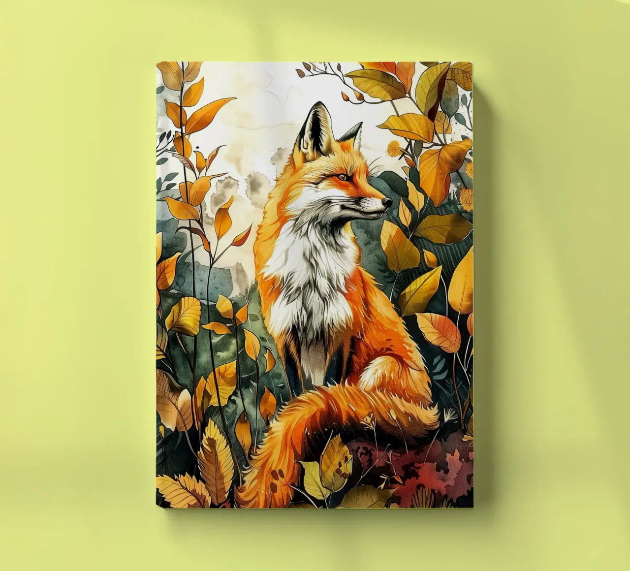 Little ginger fox animal art notebook by Justyna Jaszke JBJart