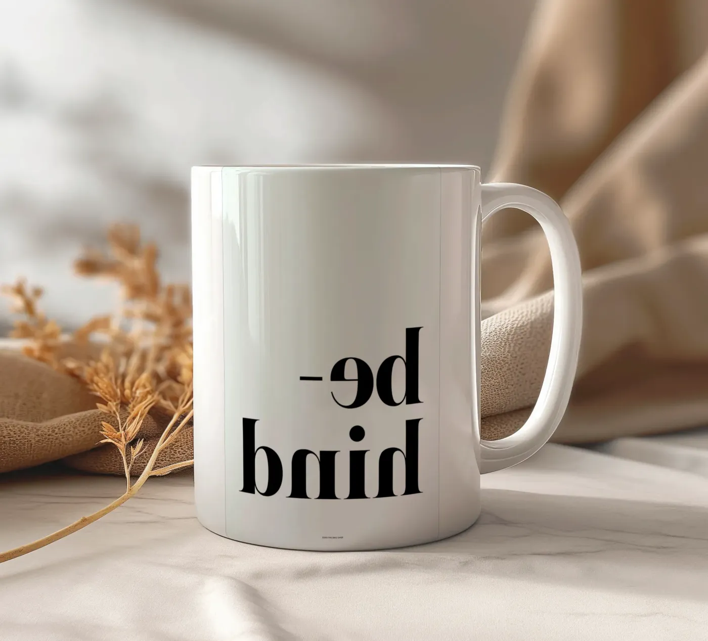 Behind ceramic mug by The Wall Shop