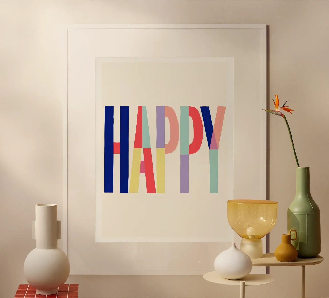 Happy poster van Hugo