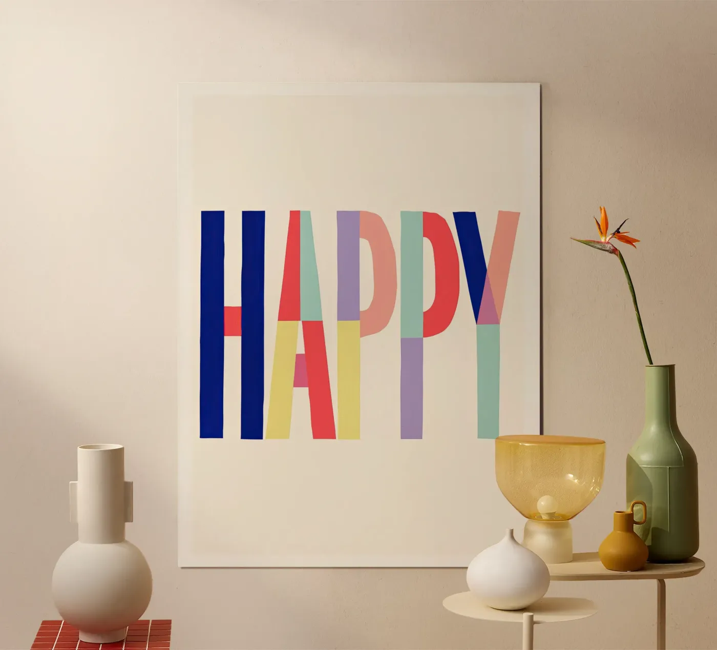 Happy poster van Hugo