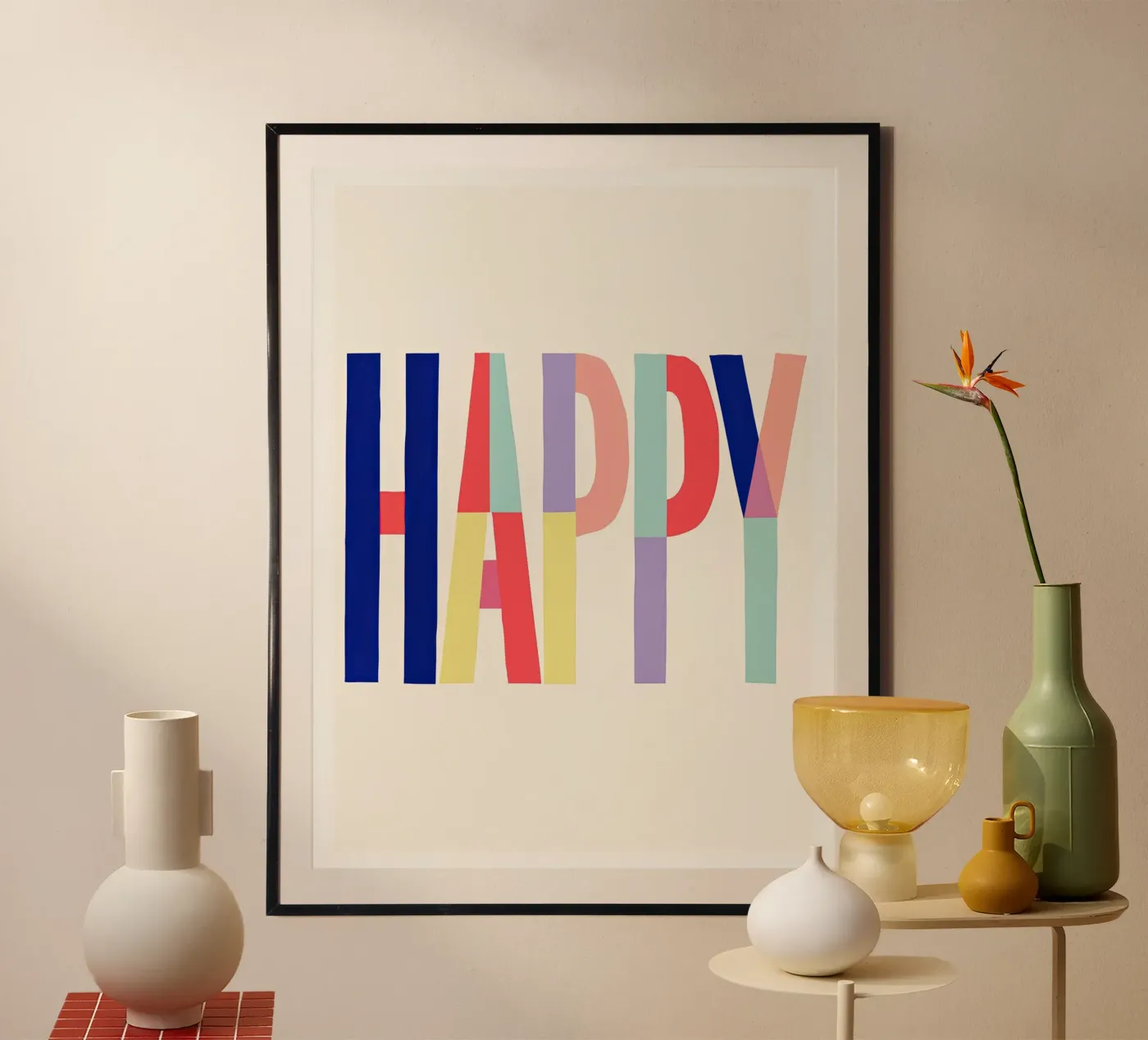 Happy poster van Hugo