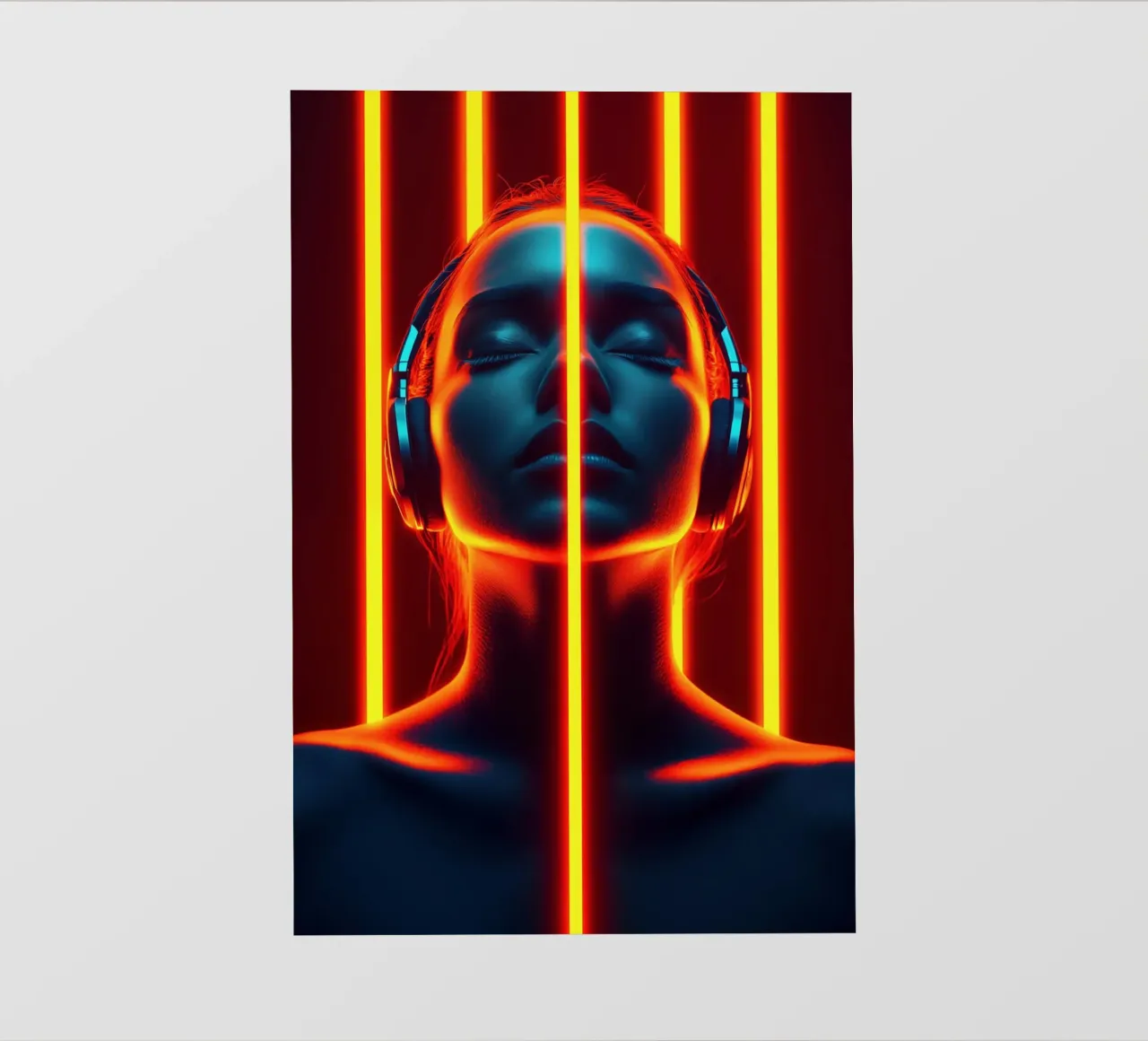 Misticismo digitale | musica, techno, gioco, neon telo in pvc da Autofocus