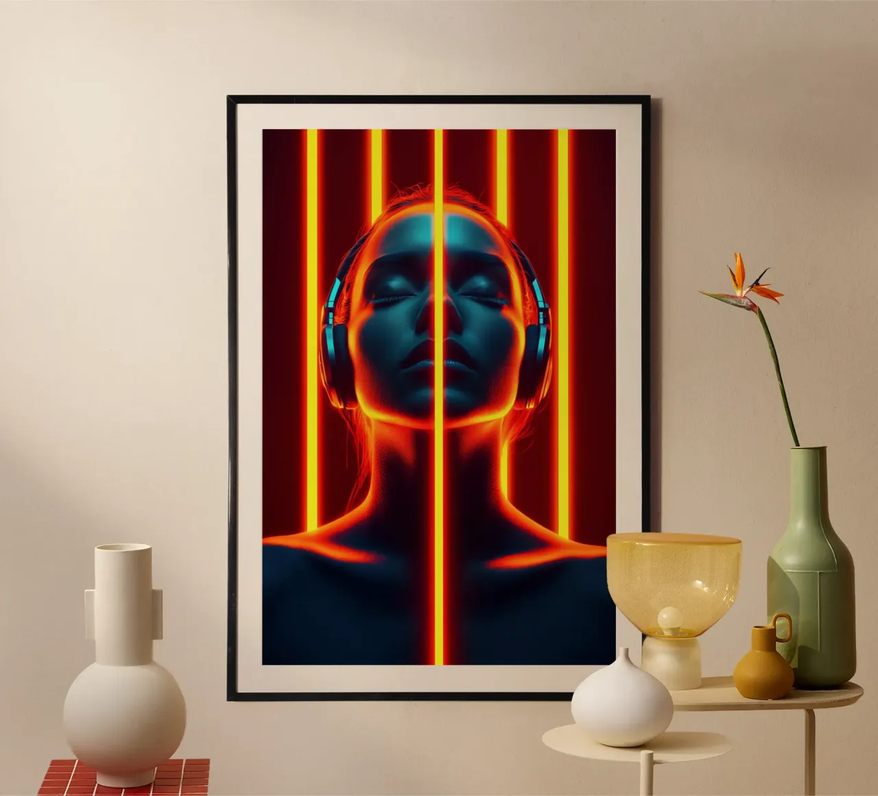 Misticismo digitale | musica, techno, gioco, neon carta hahnemühle da Autofocus