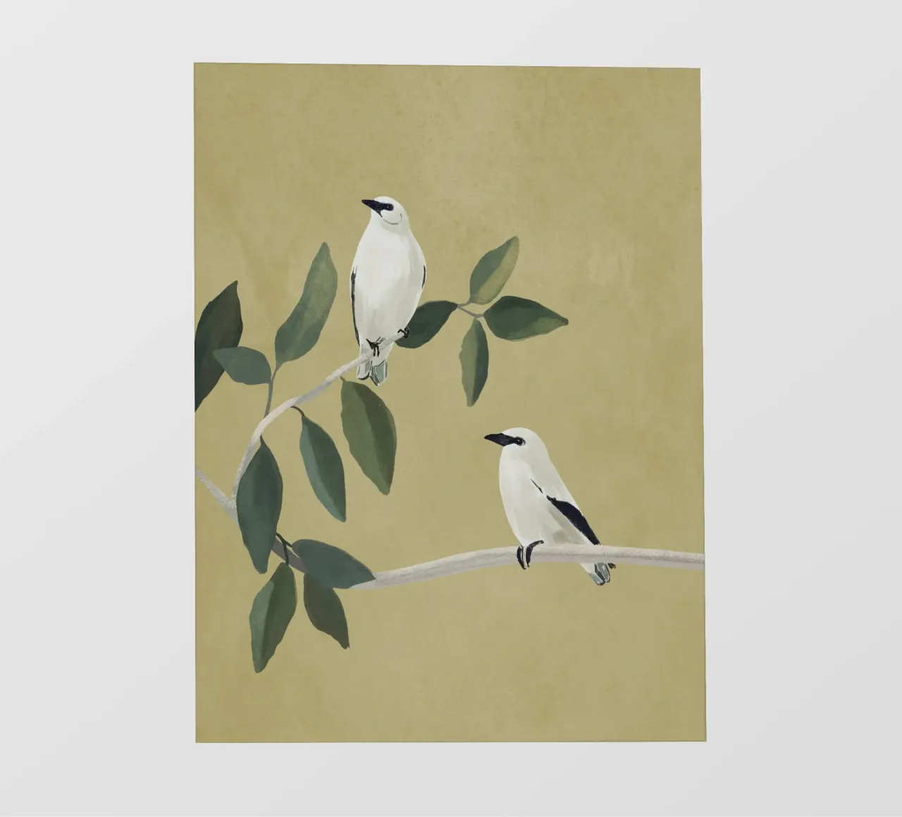 Minimalist Birds On Branch photo wallpaper by ThingDesign