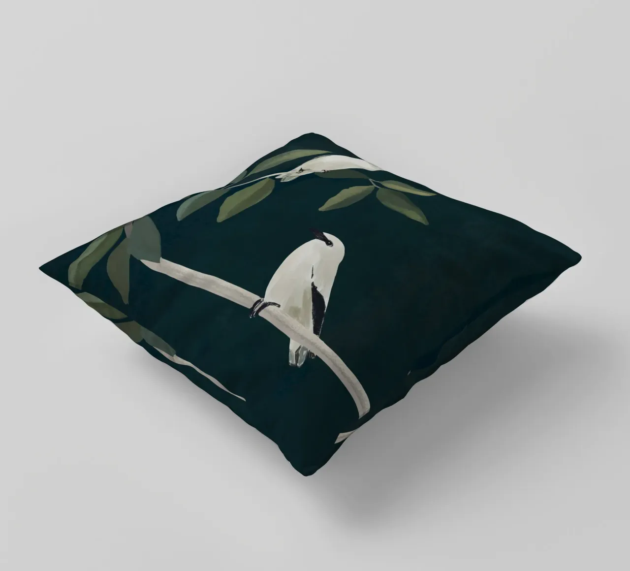 Minimalist Birds On Branch 2 decorative cushion by ThingDesign