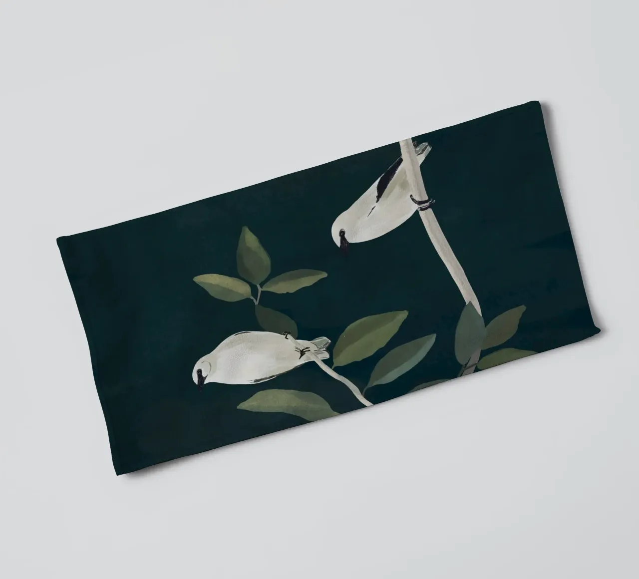 Minimalist Birds On Branch 2 towel by ThingDesign