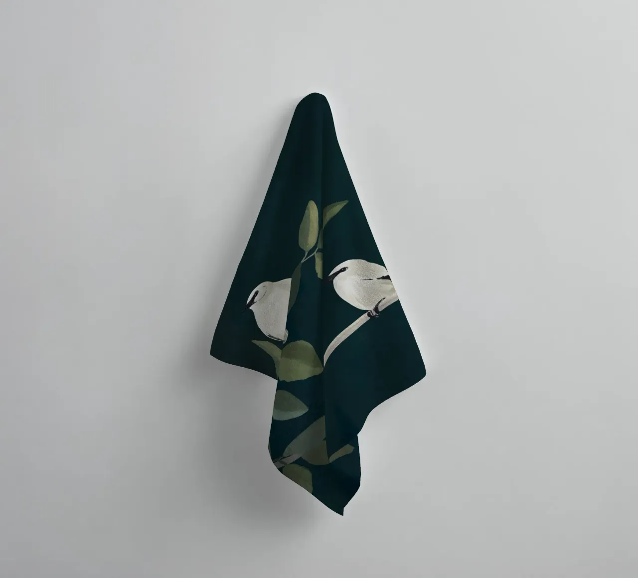 Minimalist Birds On Branch 2 towel by ThingDesign
