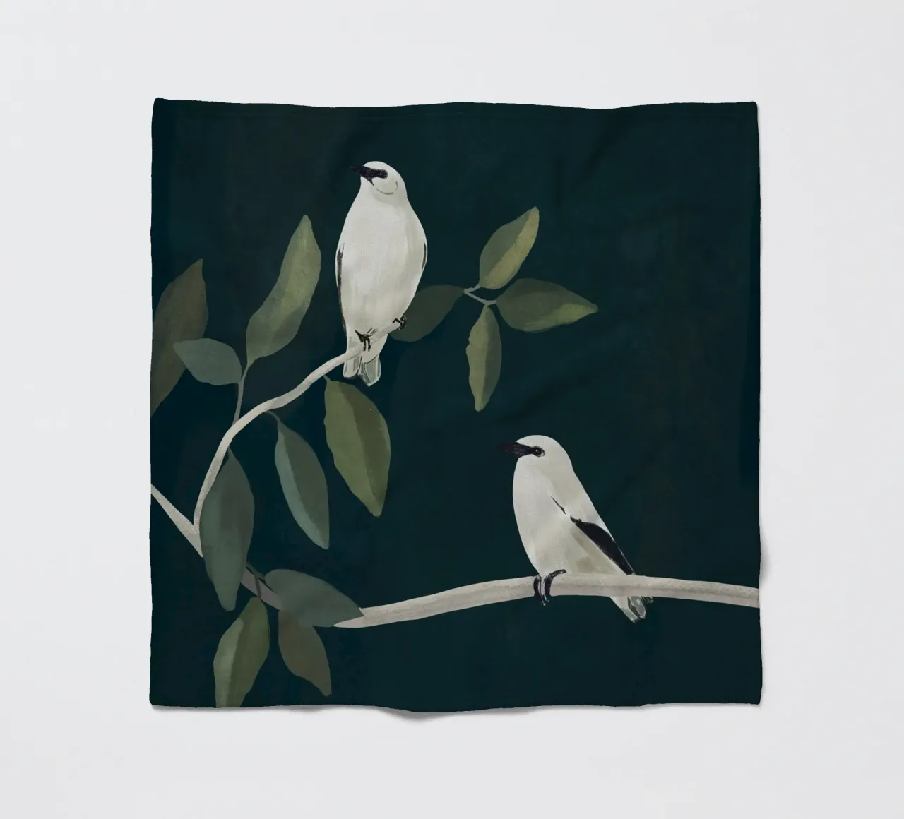 Oiseaux minimalistes sur la branche 2 plaid polaire de ThingDesign
