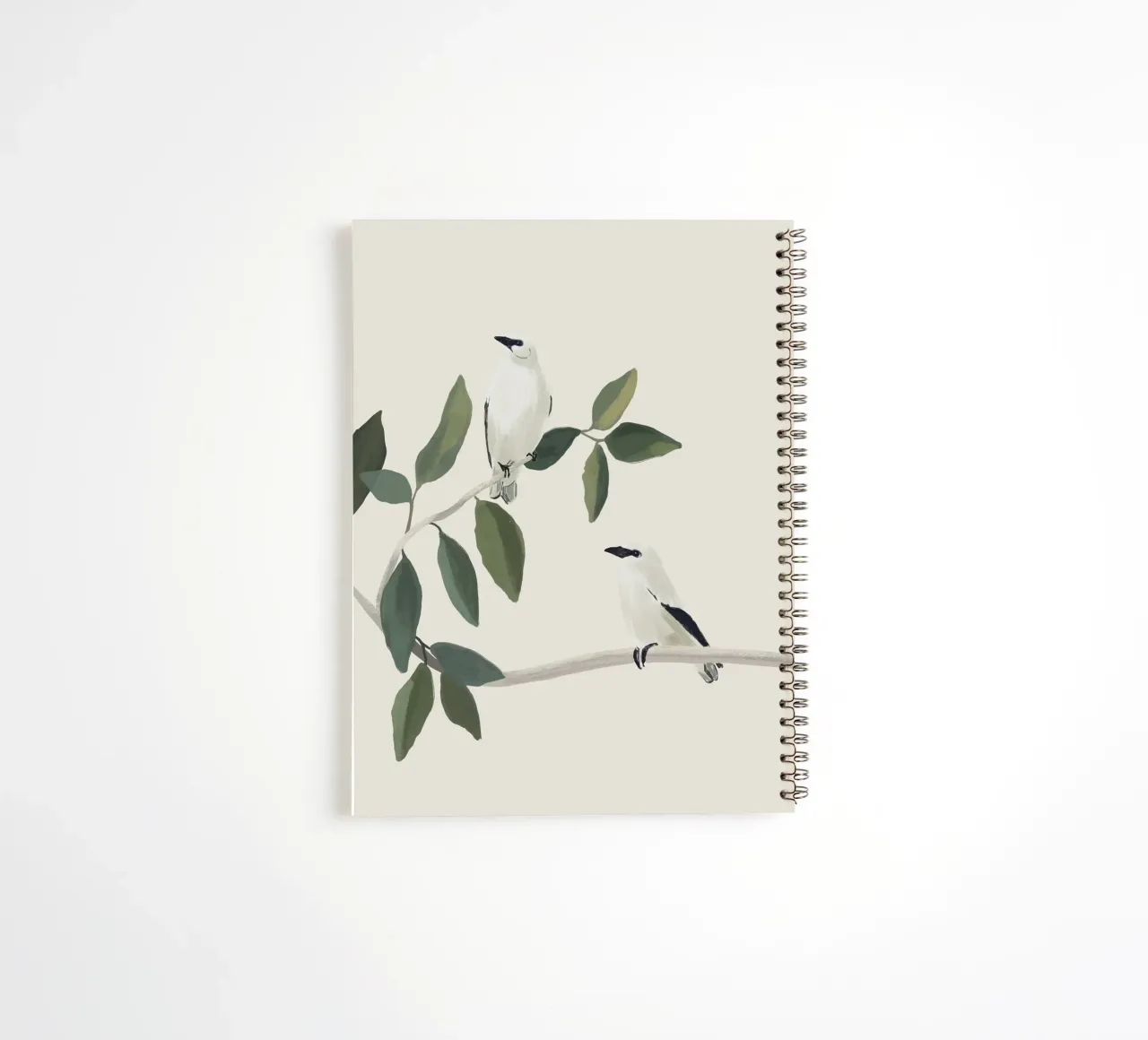 Minimalist Birds On Branch 3 spiral notebook by ThingDesign