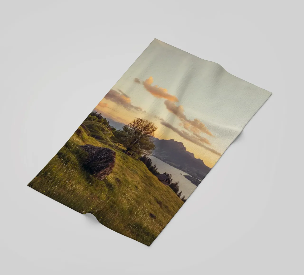Swiss Mountain Sunset telo mare da Marcel Bisig