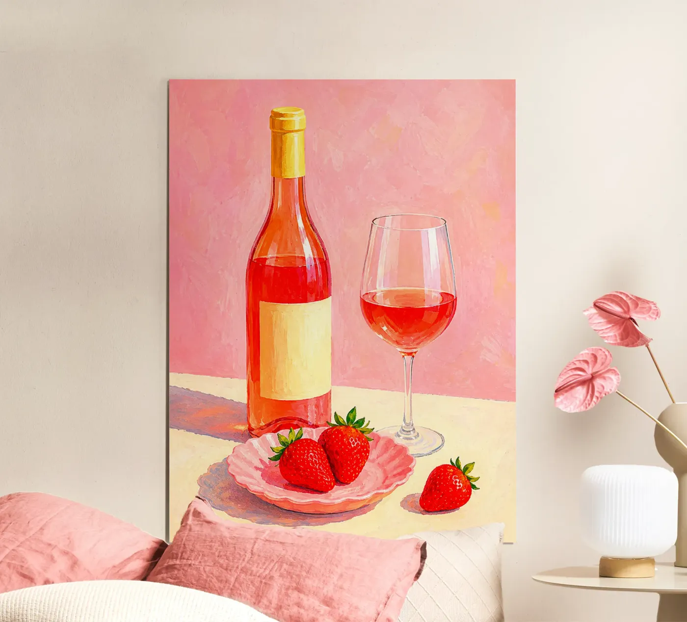 Rosé e fragole poster da Maréa Studio