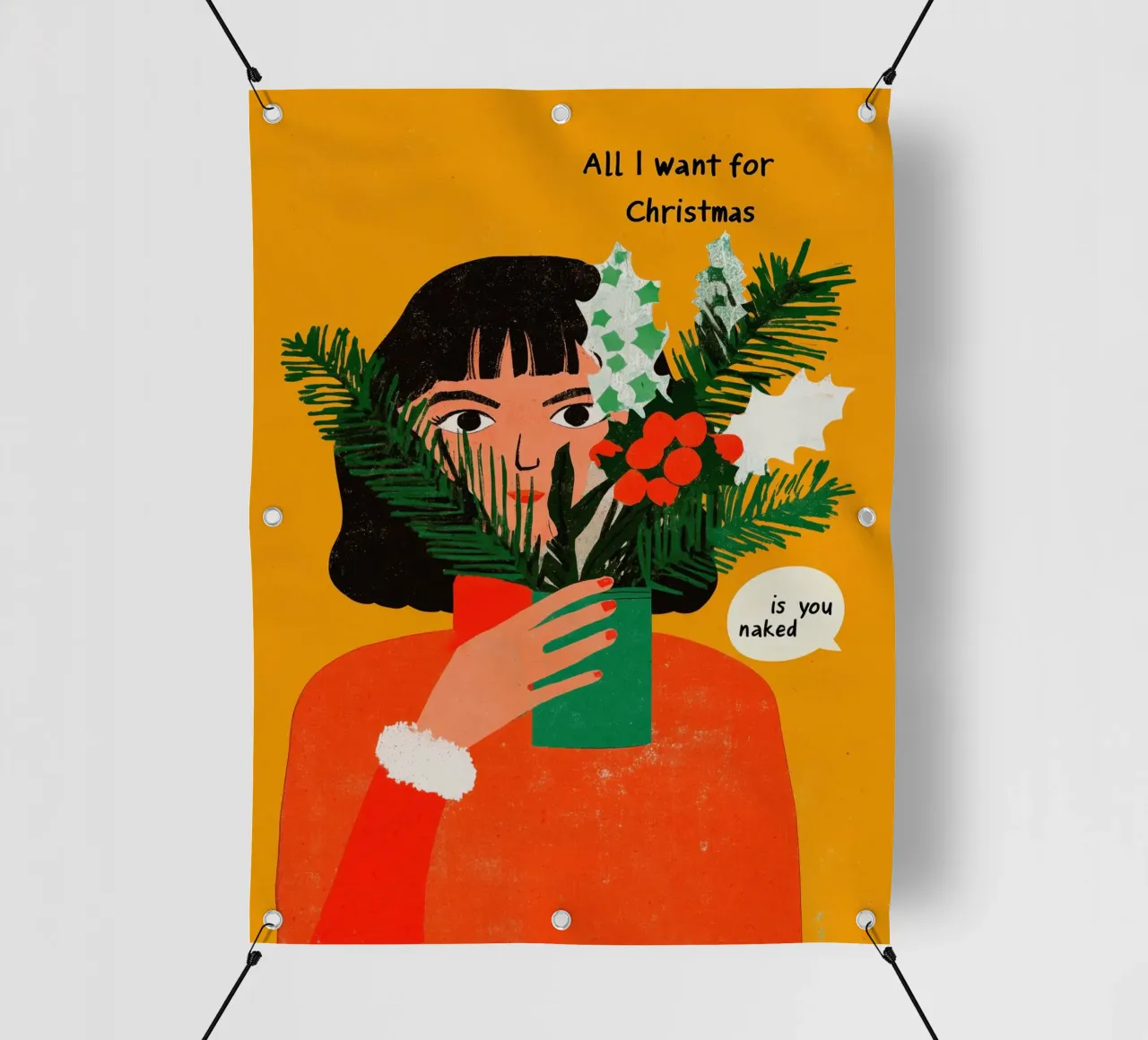 All I Want For Christmas telo in pvc da treechild